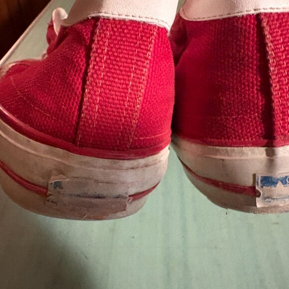 Vintage 70s Adidas Die Marke Mit Den Taiwan Red Sneakers Size 12.5 - Picture 3 of 16